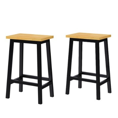 Large Kitchen Island with 2 Bar Stools and Power Outlet