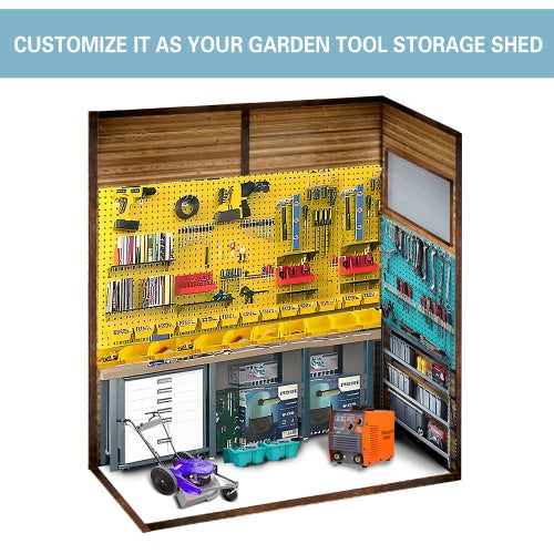 3x5 FT Iron Wood Combination Tool Shed