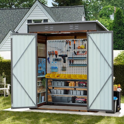 3x5 FT Iron Wood Combination Tool Shed