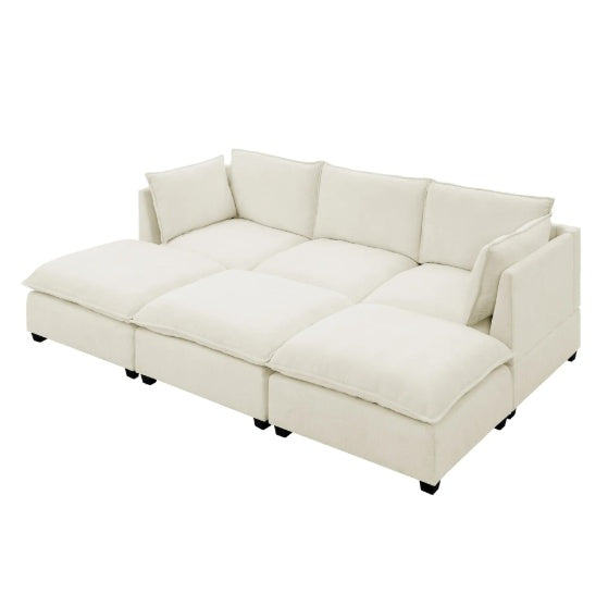 Comfy Cloud Sectional Sleeper w/Throw Pillows
