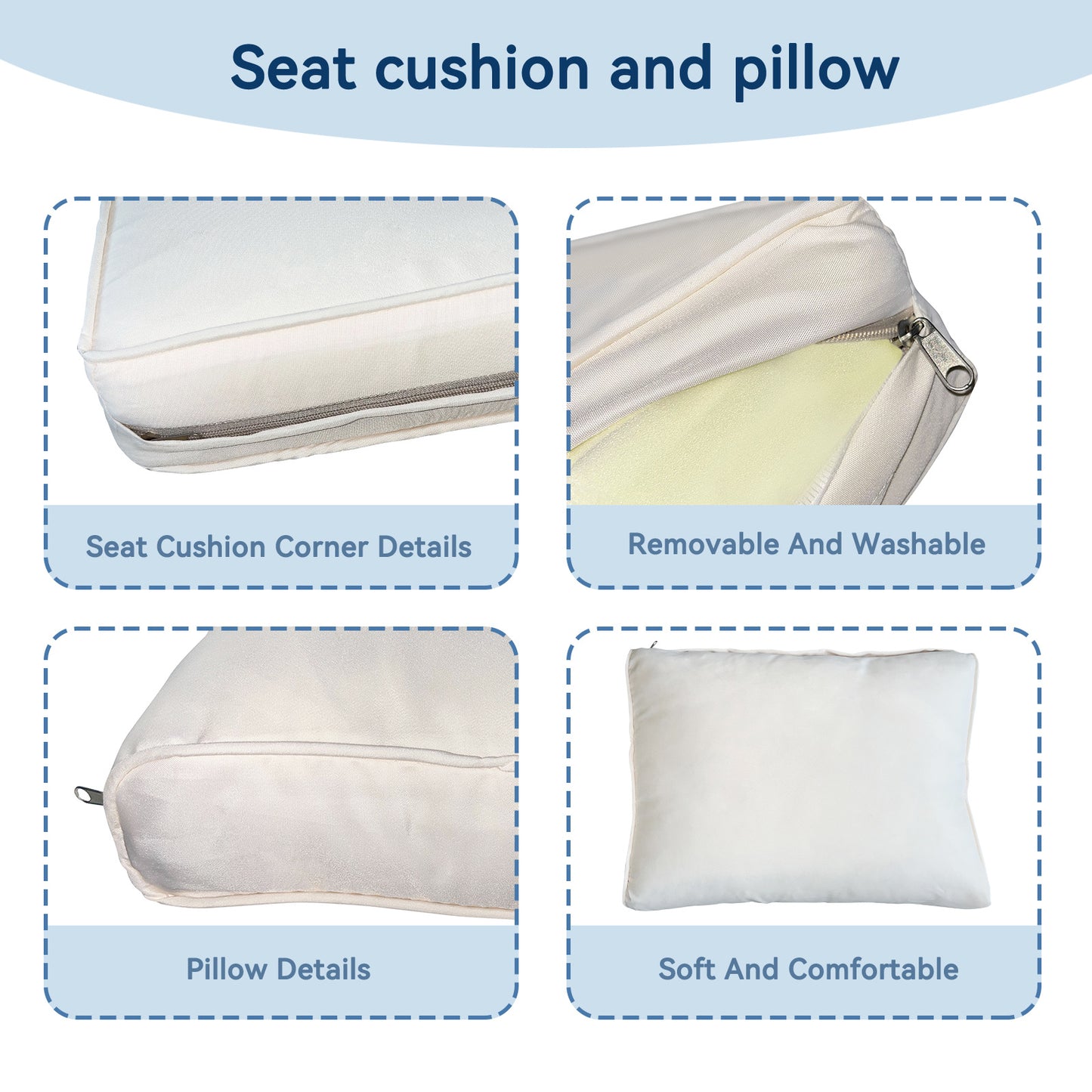Seven-Piece Rattan Sofa Set With White Color Cushion