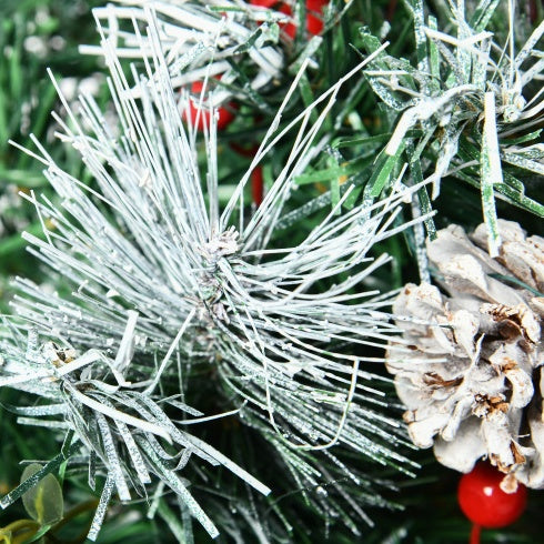 Pre-Lit Outdoor Entryway Artificial Christmas Tree (Set of 2)
