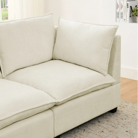 Comfy Cloud Sectional Sleeper w/Throw Pillows