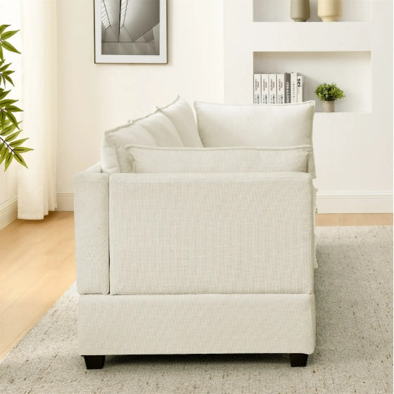 Comfy Cloud Sectional Sleeper w/Throw Pillows