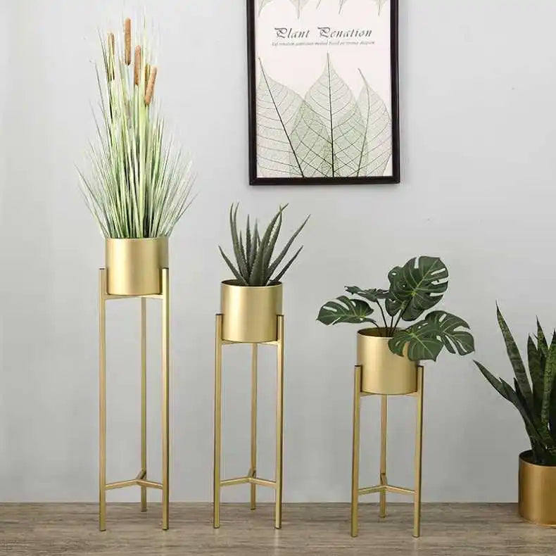 Gold Flower Pot Stand