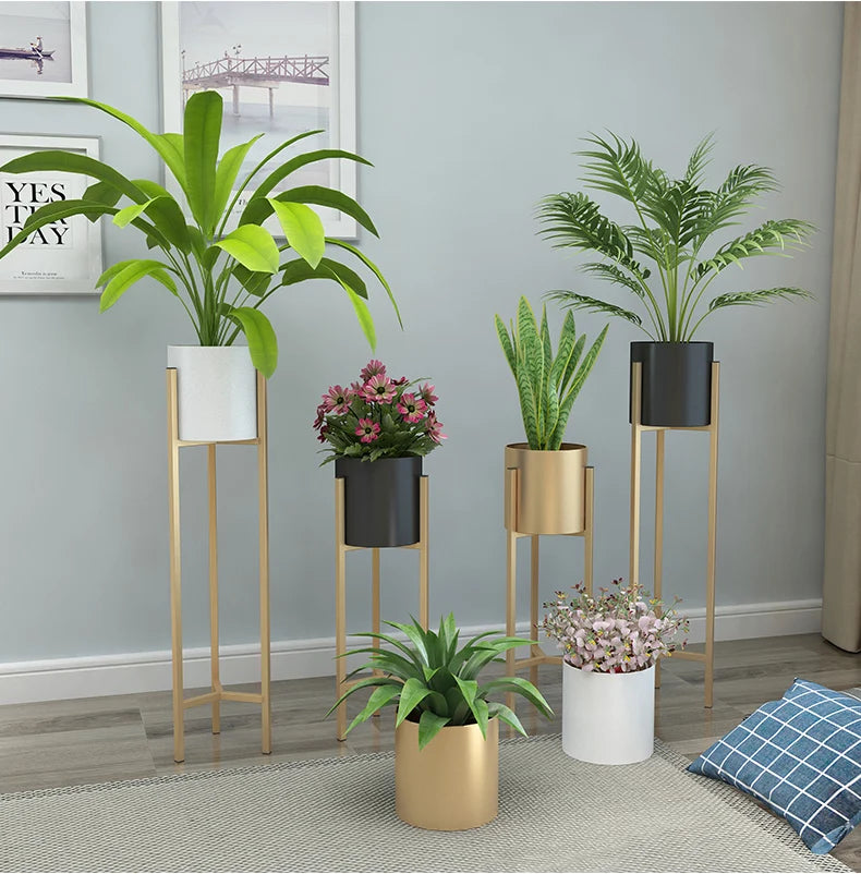 Gold Flower Pot Stand