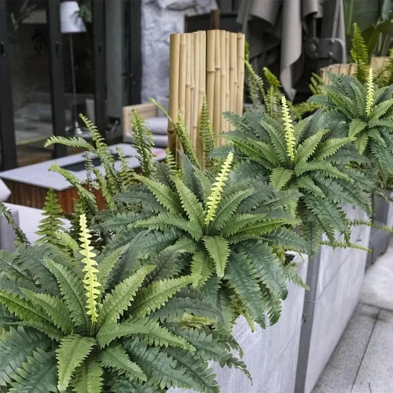 Realistic Boston Fern Porch Flower Decor