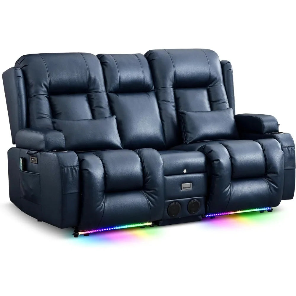 Power Loveseat Recliner with Massage & Heat Feature