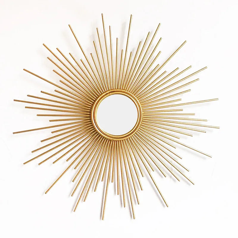 Golden Sunburst Wall Decorative Wall Mirror