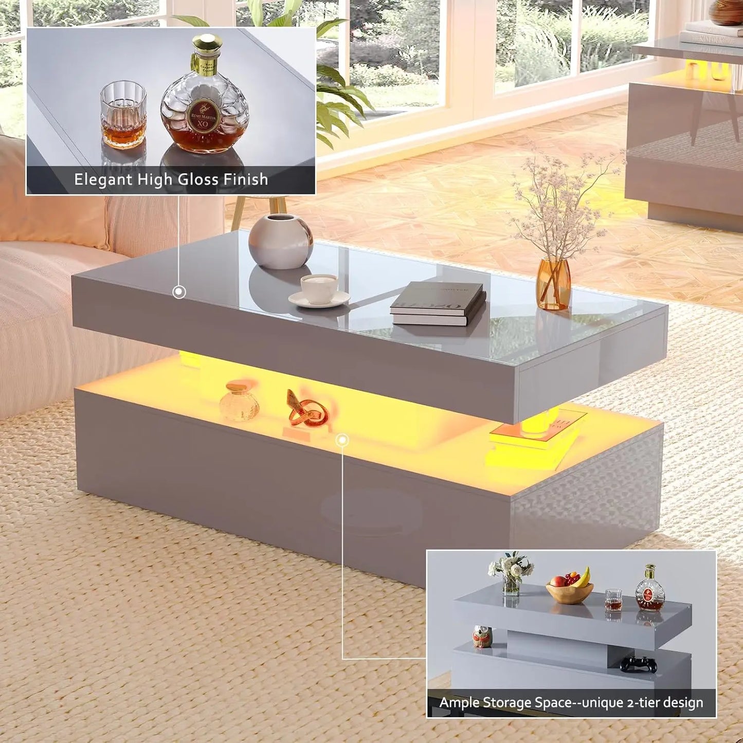 3 Piece Living Room Table Entertainment Set