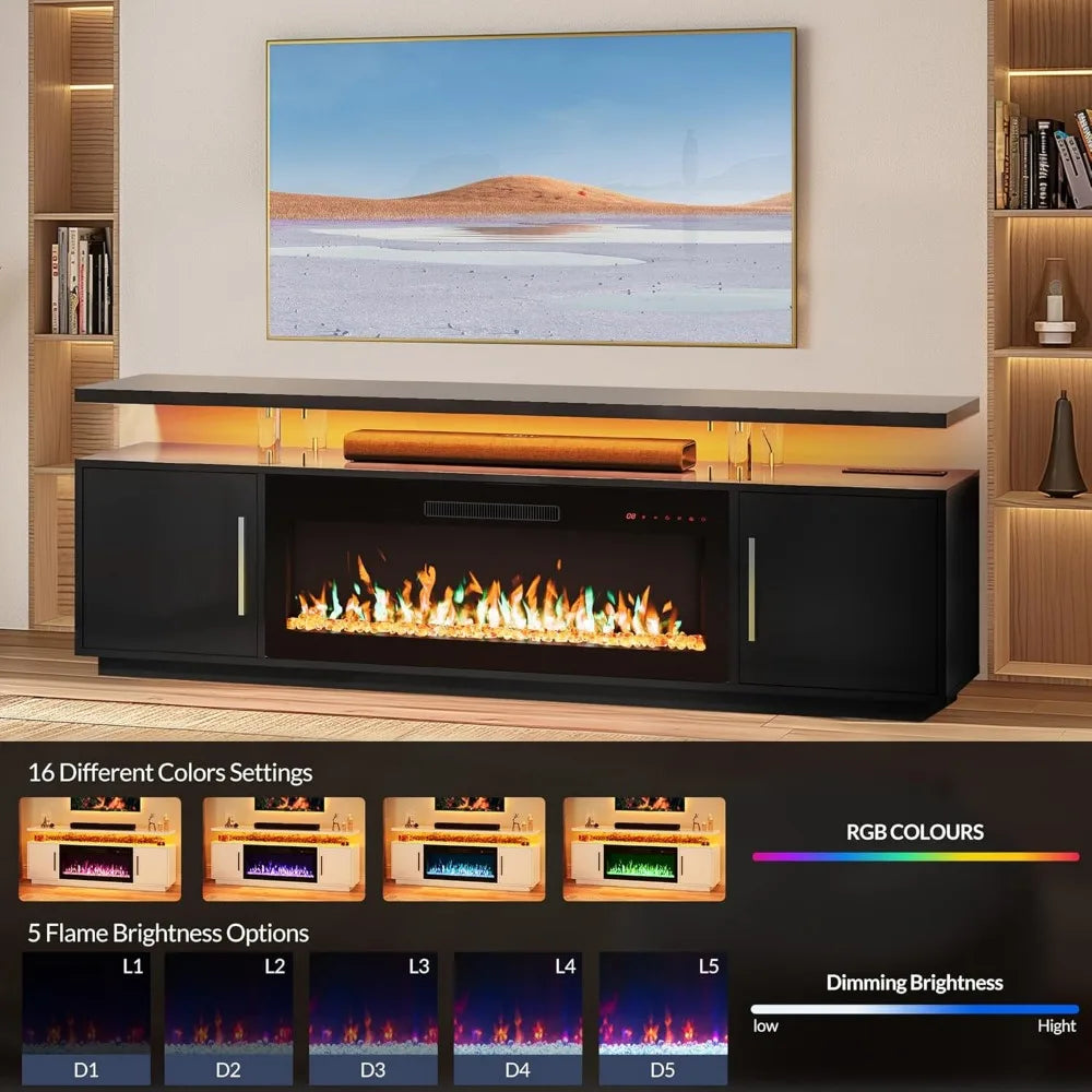 79" Entertainment Center with 42" Electric Fireplace