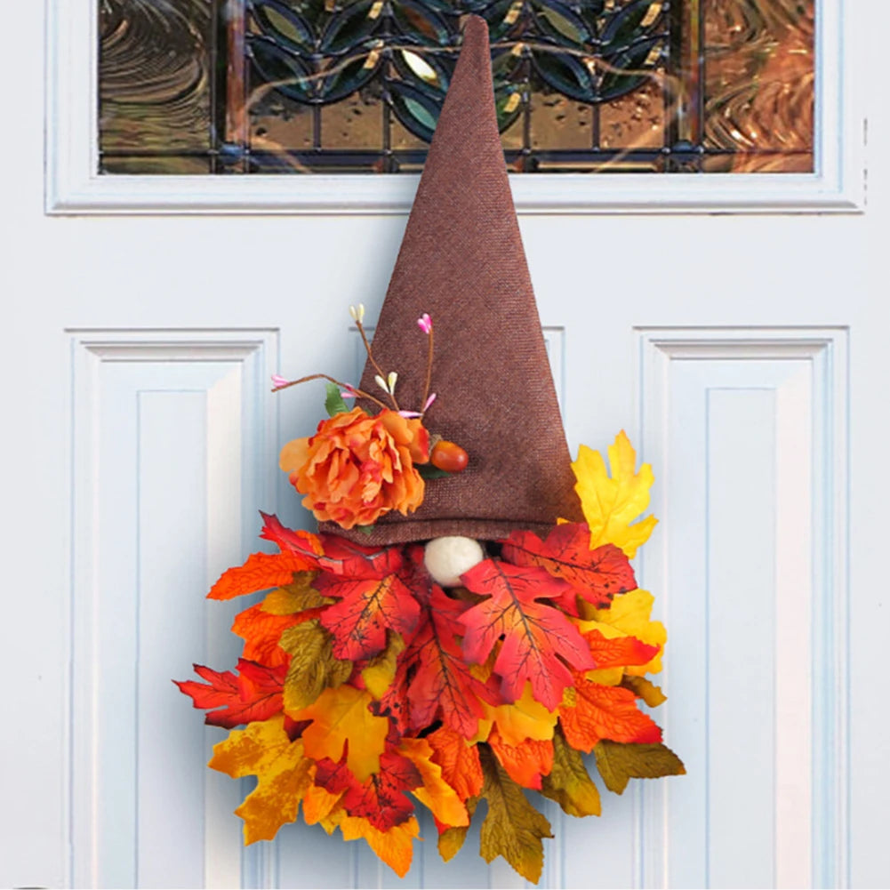Fall Gnome Harvest Festival Decorative Wreath