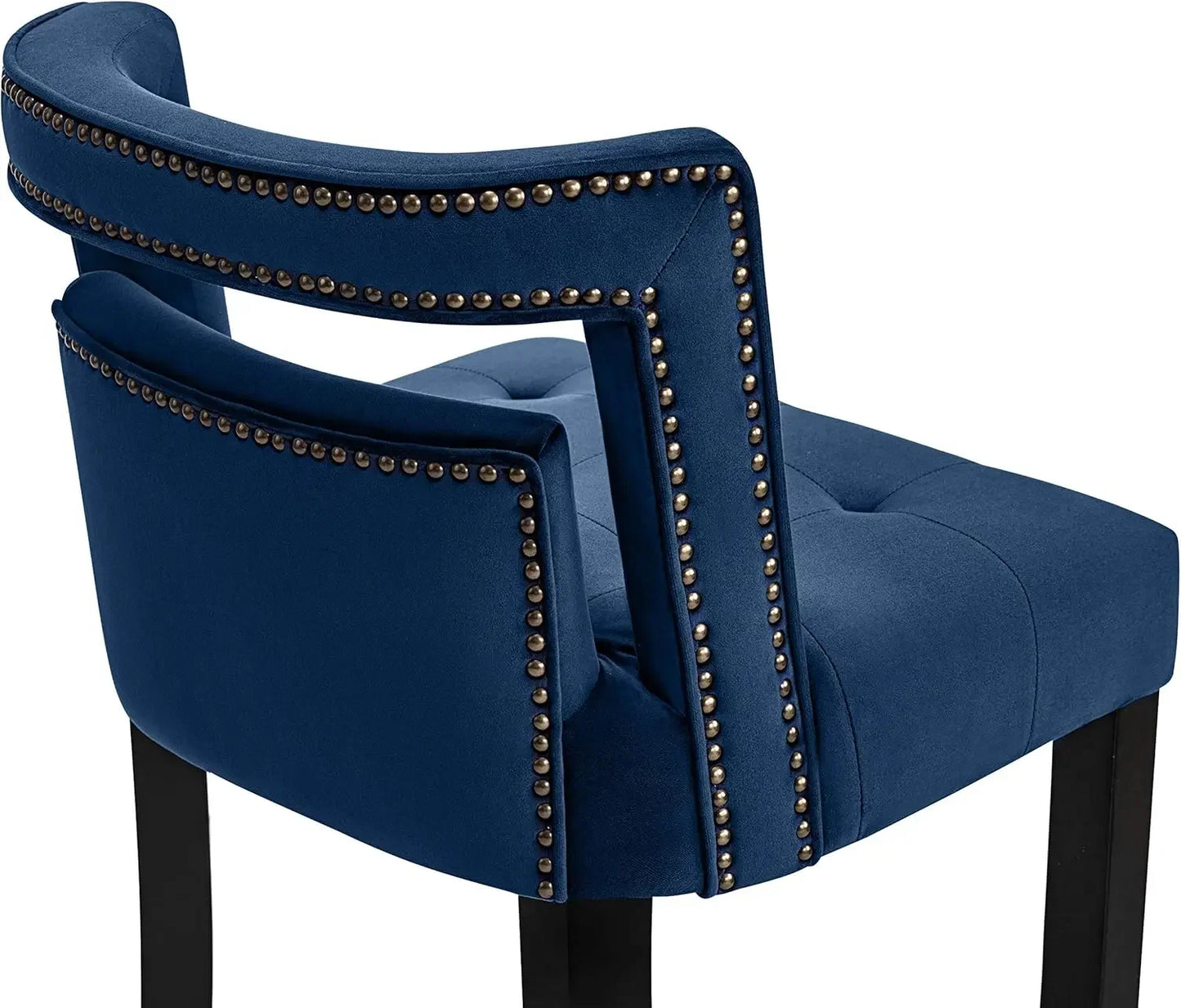 Navy Counter Height Velvet Bar Stool
