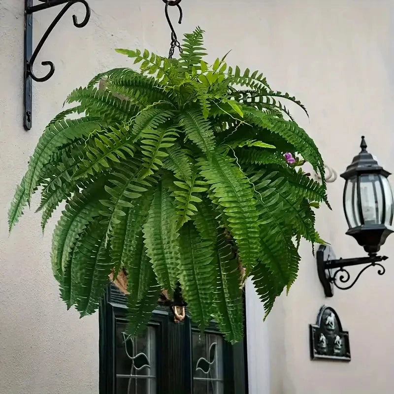 Realistic Boston Fern Porch Flower Decor