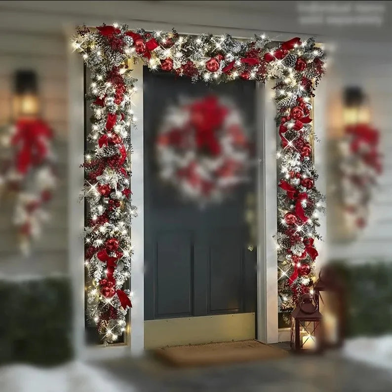 Flocking Garland Christmas Decoration