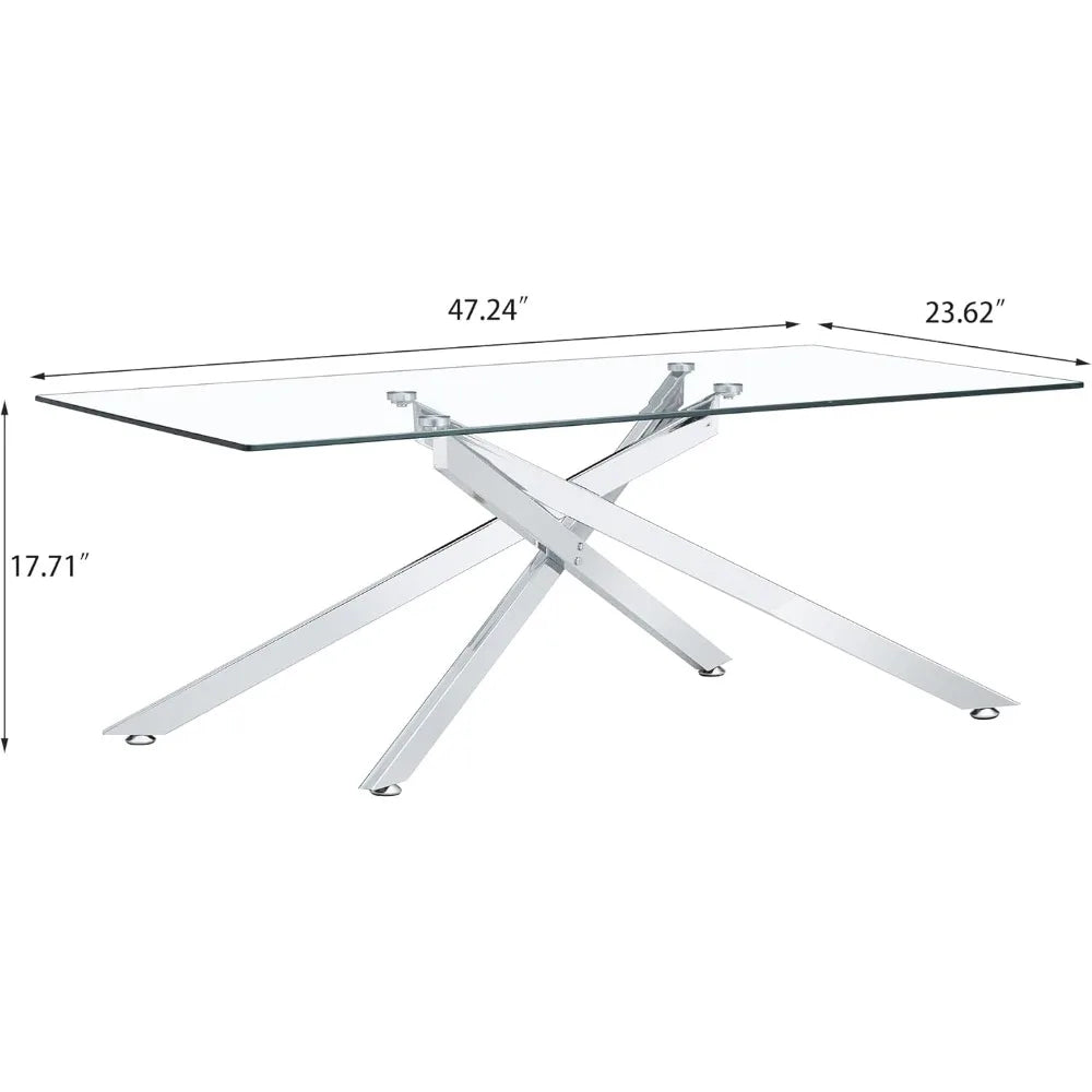 Glass Coffee Table & 2 End Tables Living Room Set
