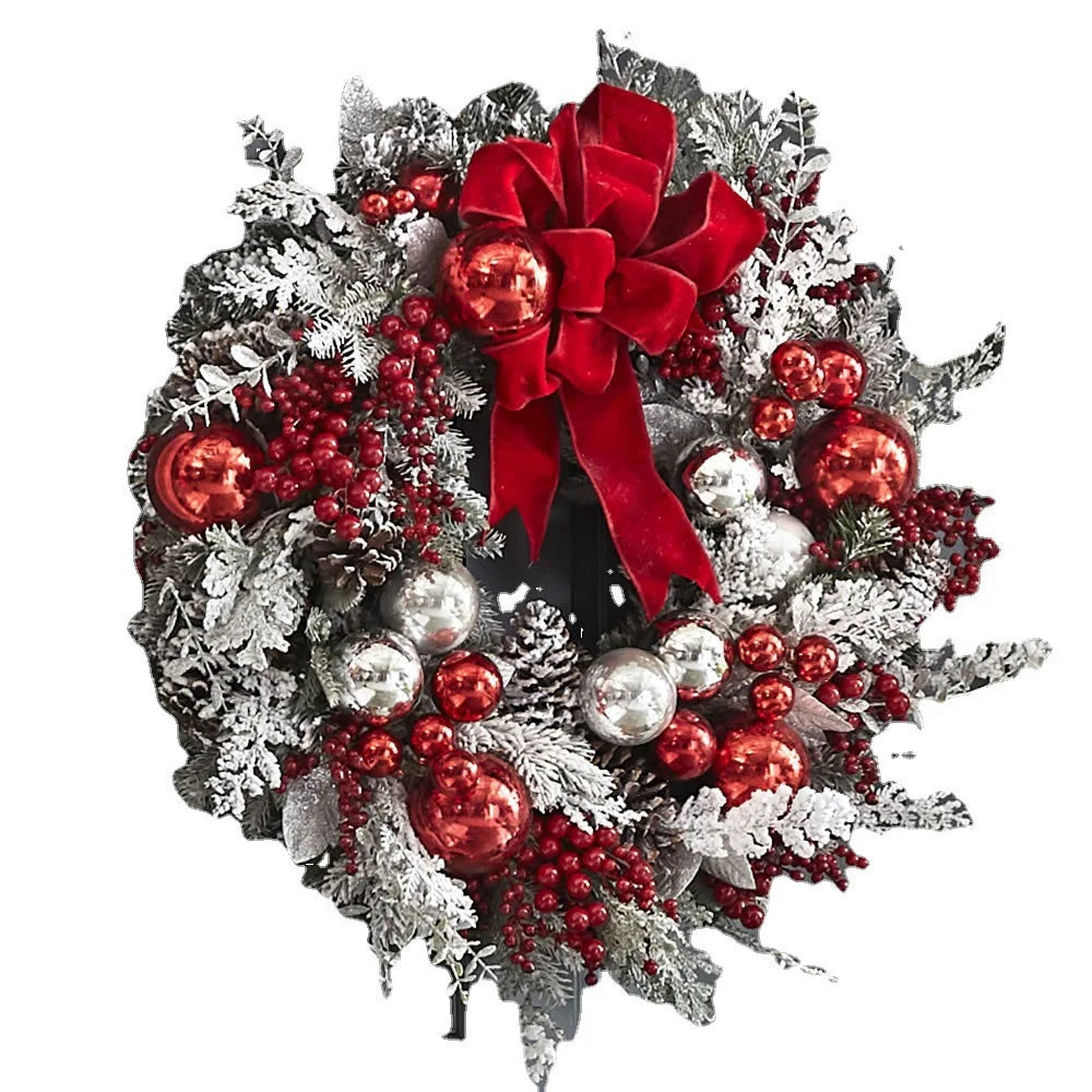 Flocking Garland Christmas Decoration