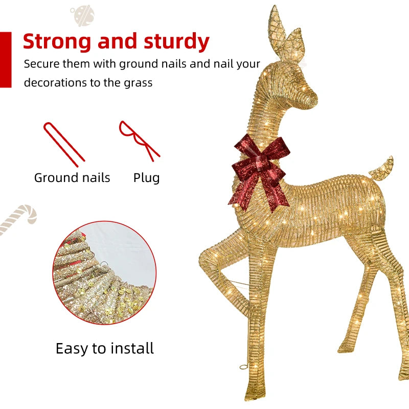Lighted Christmas Reindeer (Set of 2)