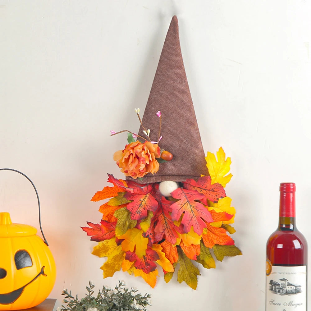 Fall Gnome Harvest Festival Decorative Wreath