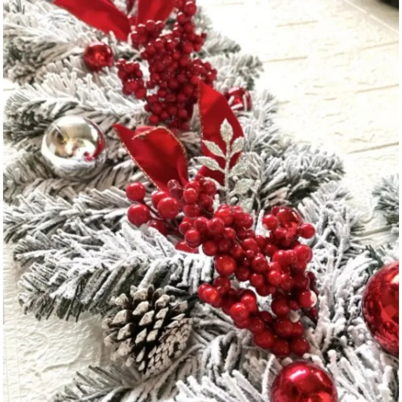 Flocking Garland Christmas Decoration