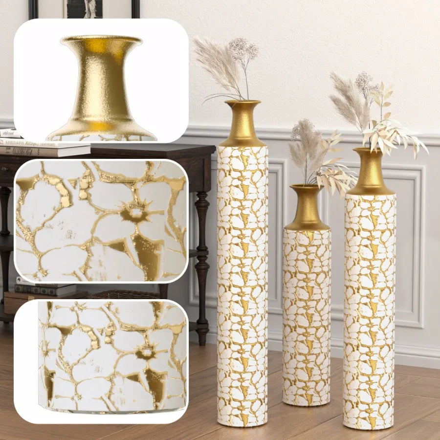 32," 28", 24" Inch Floor Vases - Set of 3