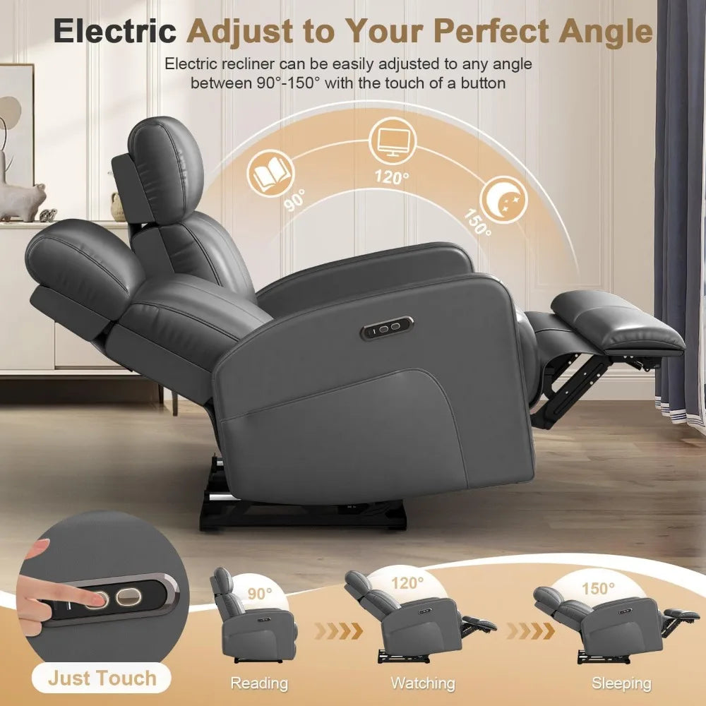 Adjustable Reclining Loveseat with 3-Position Headset