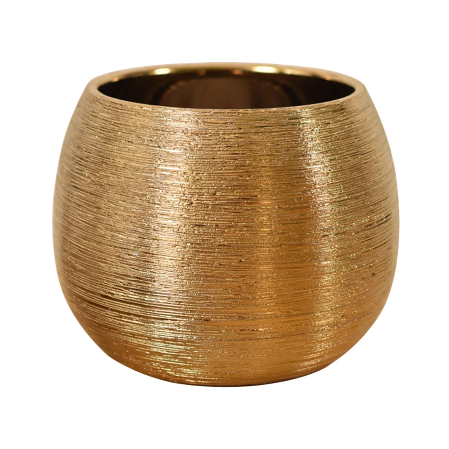 Gold Ceramic Flower Pot Container