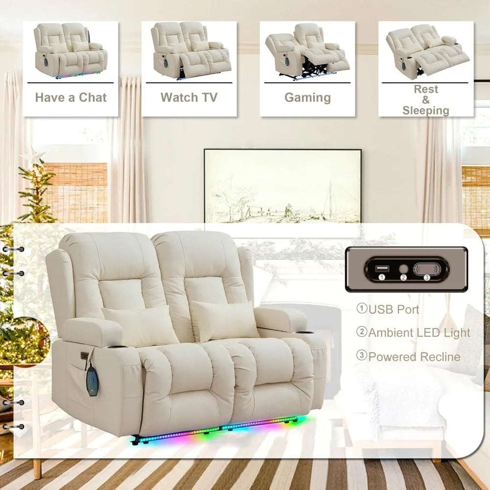 Home Theater Seat w/Massage & Heat