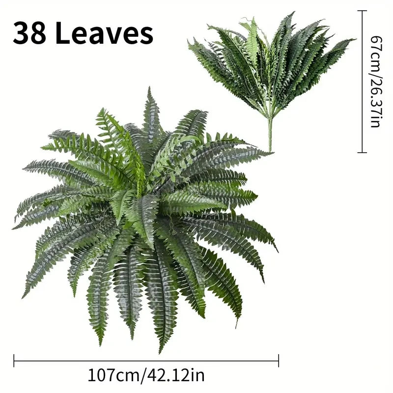 Realistic Boston Fern Porch Flower Decor