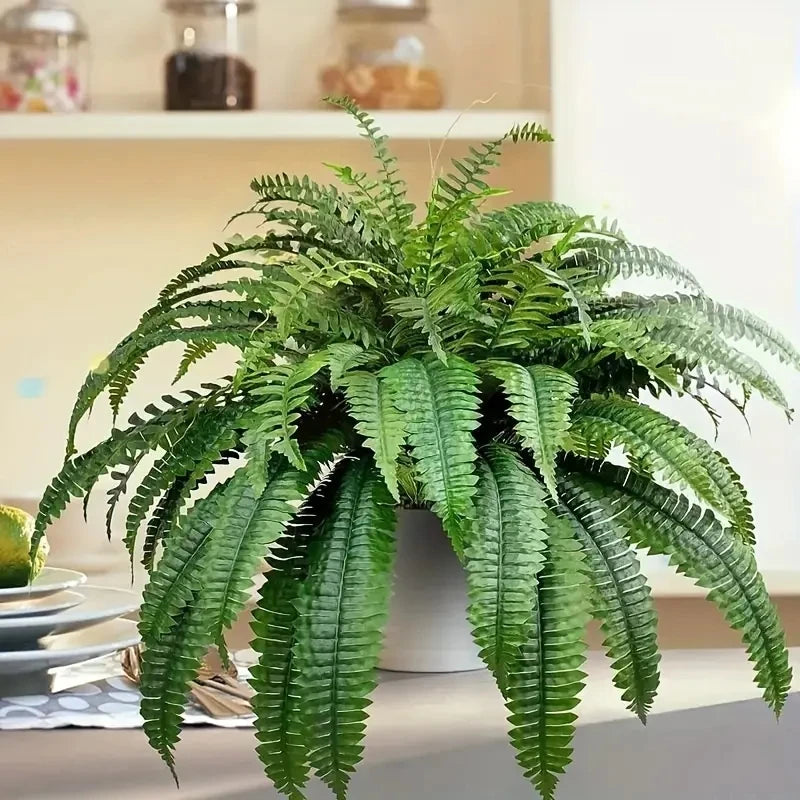 Realistic Boston Fern Porch Flower Decor