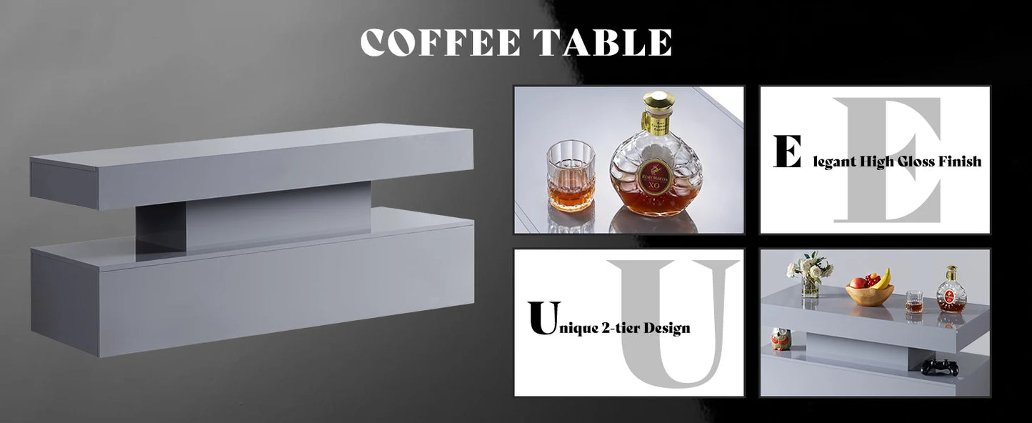 3 Piece Living Room Table Entertainment Set