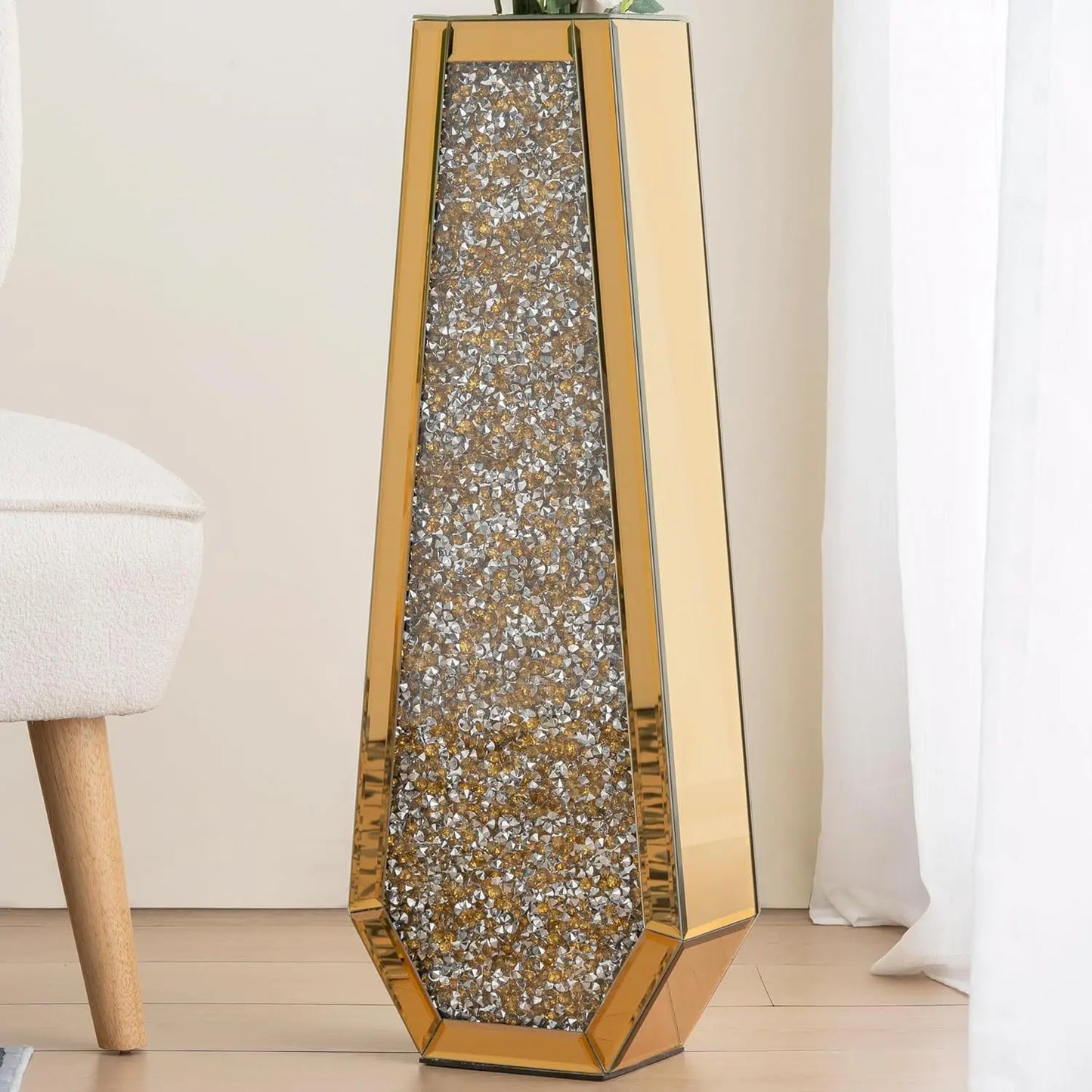 Crystal Crushed Diamond Inlay Vase
