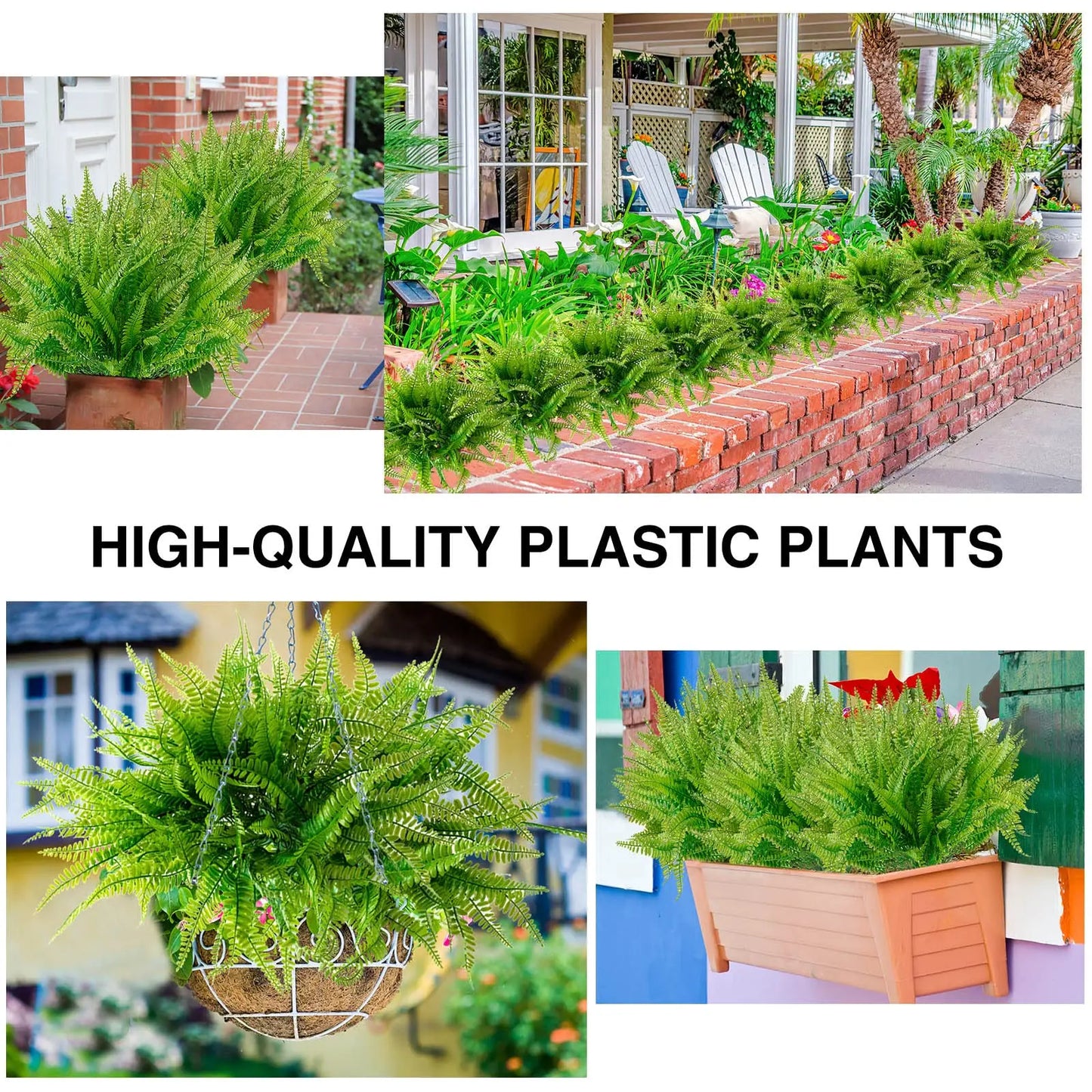 Indoor/Outdoor Boston Ferns Artificial Plants