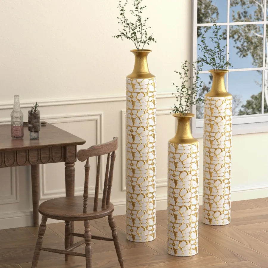 32," 28", 24" Inch Floor Vases - Set of 3