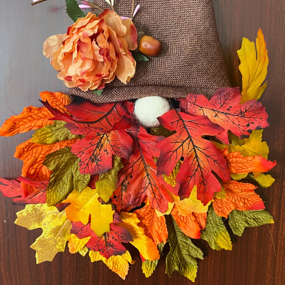 Fall Gnome Harvest Festival Decorative Wreath