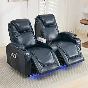 Power Reclining Loveseat Sofa with Cup Holders/USB Outlet