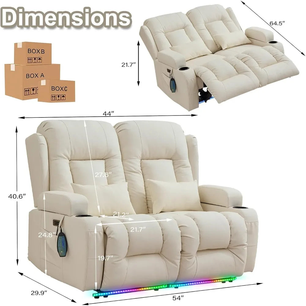 Home Theater Seat w/Massage & Heat