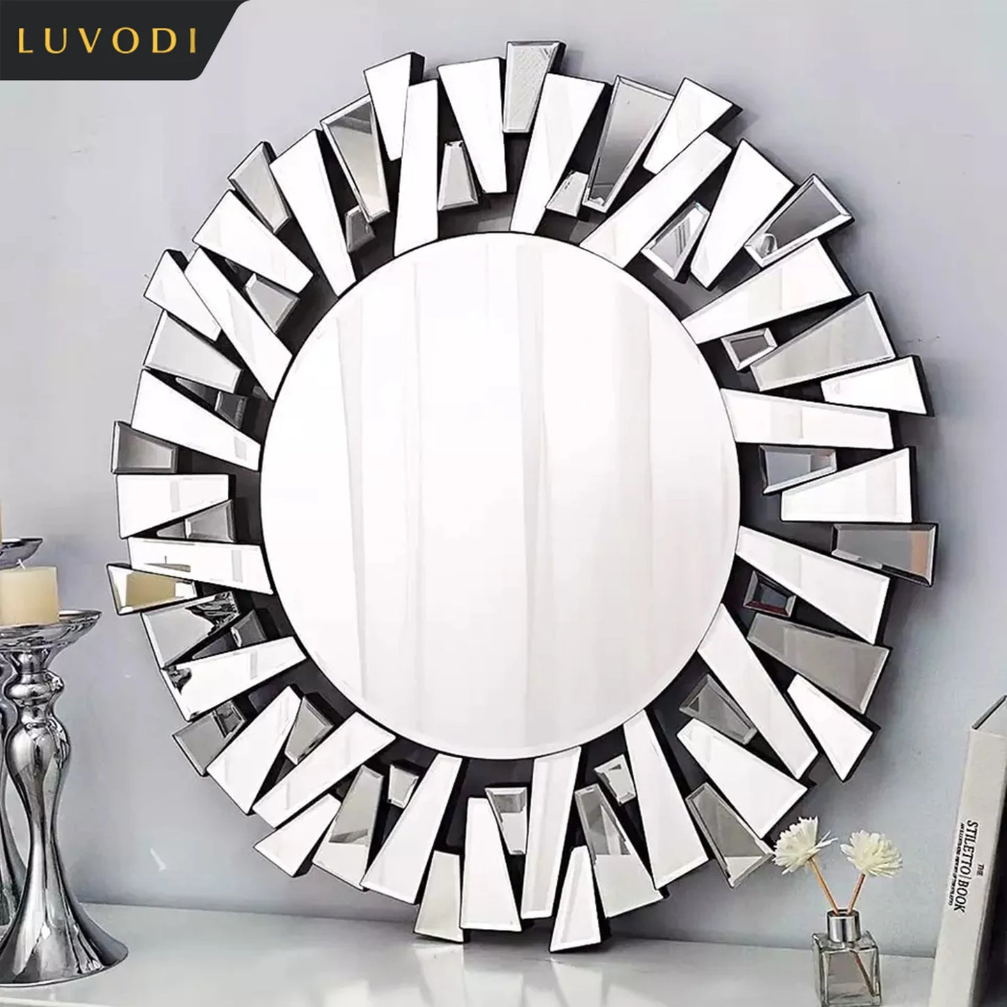 Silver Starburst Wall Mirror