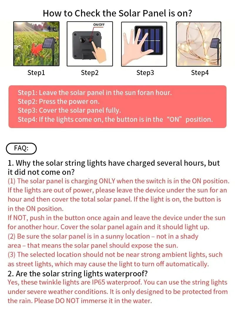 1 Set of Solar Christmas Lights