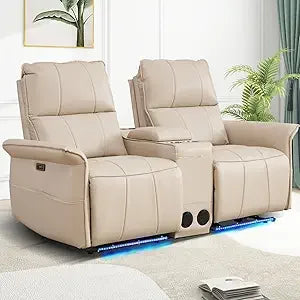 Power Reclining Loveseat Sofa with Cup Holders/USB Outlet