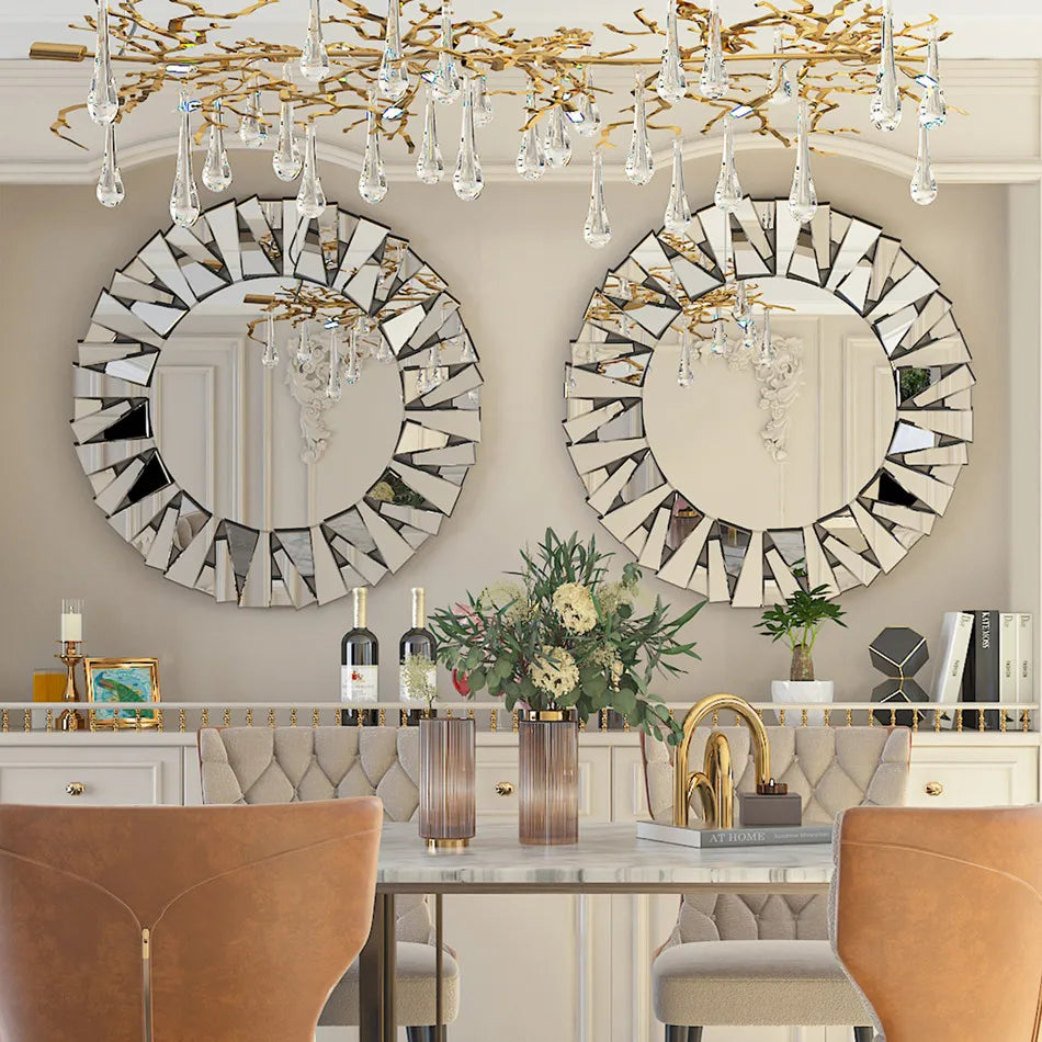 Silver Starburst Wall Mirror
