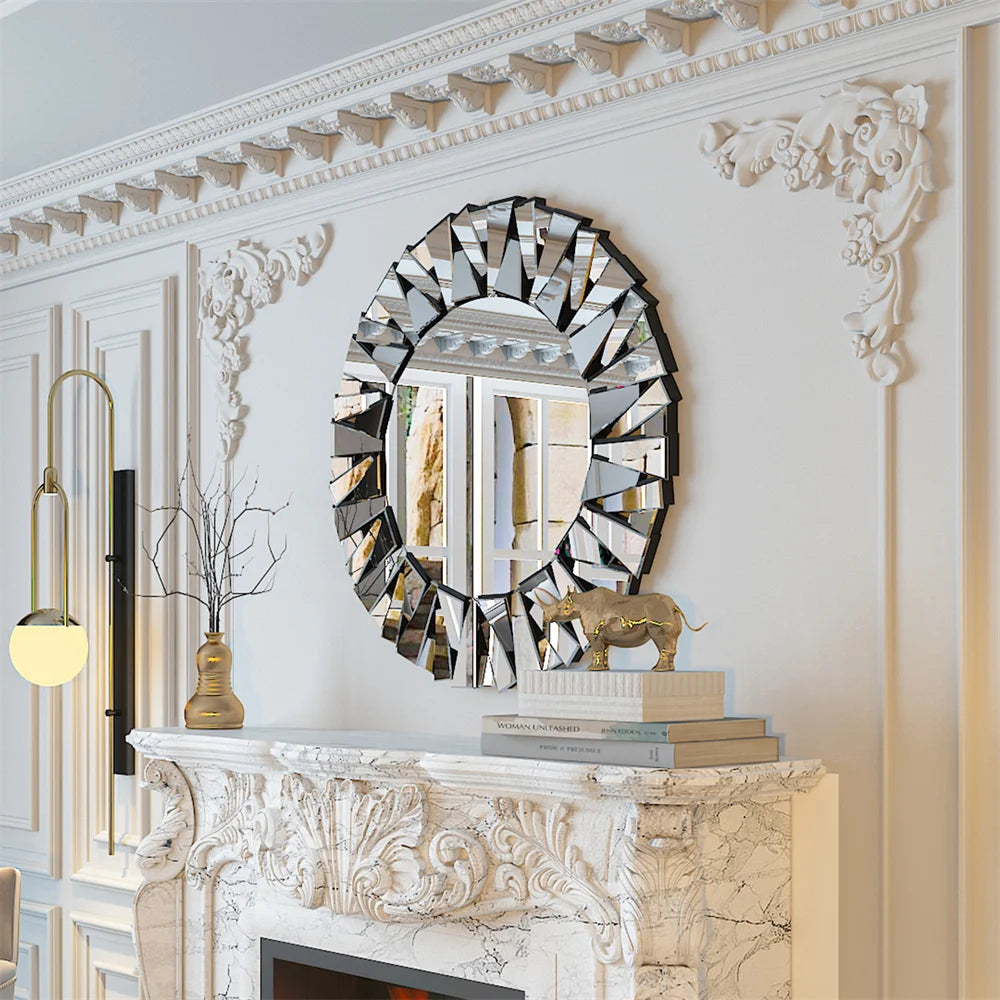 Silver Starburst Wall Mirror