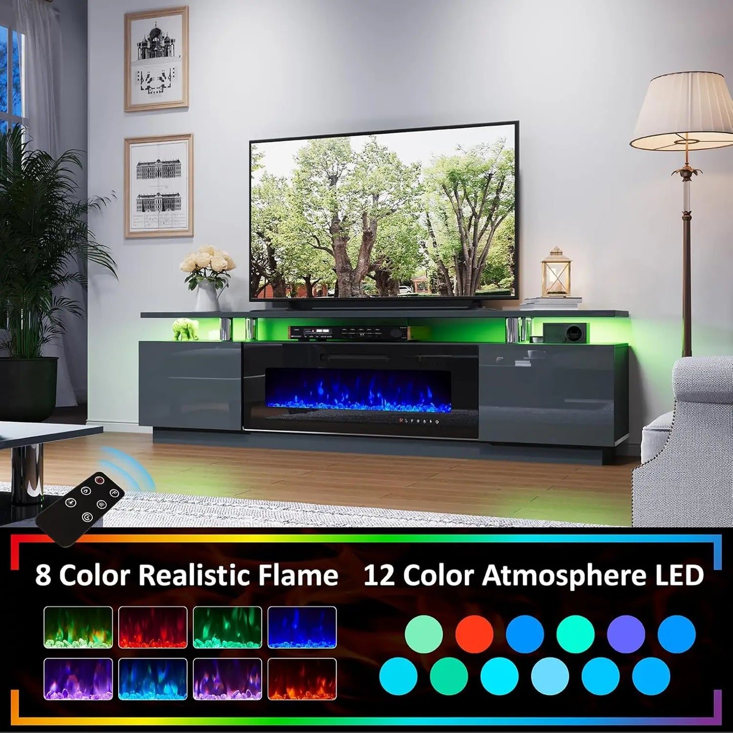 3 Piece Living Room Table Entertainment Set