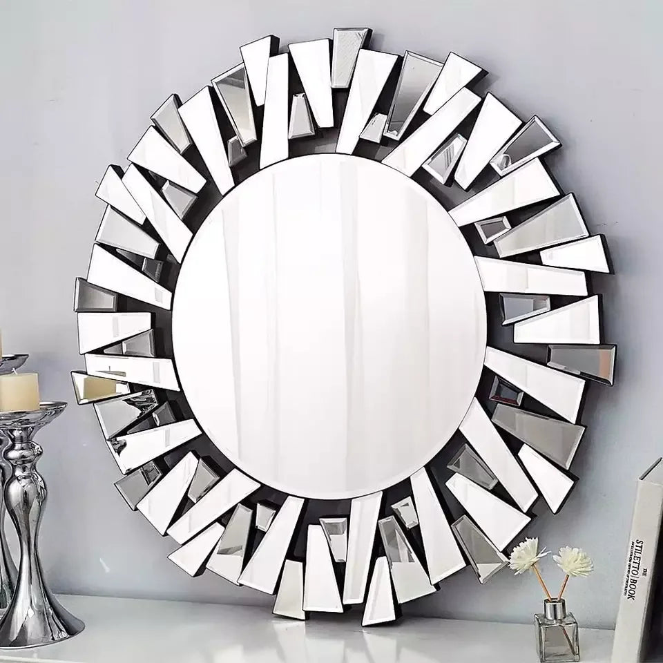 Silver Starburst Wall Mirror