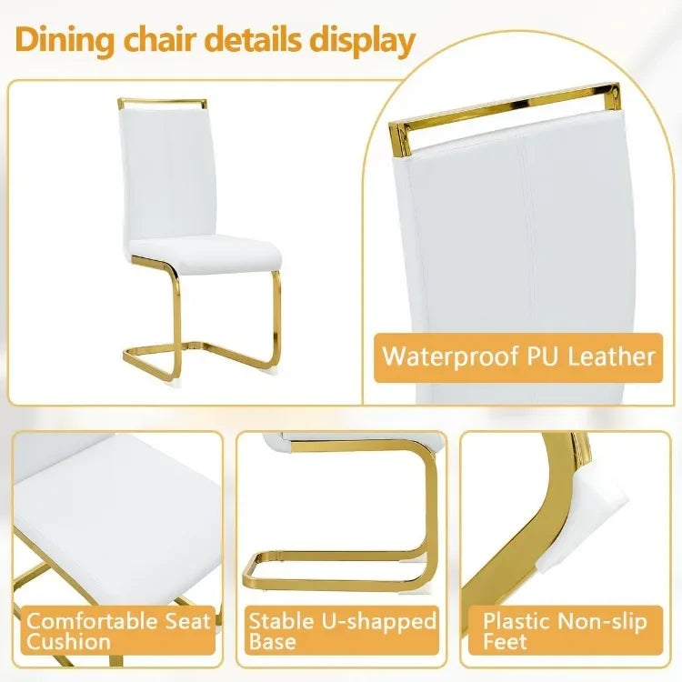 71” Tempered Glass Dining Table Set with 8 Chairs