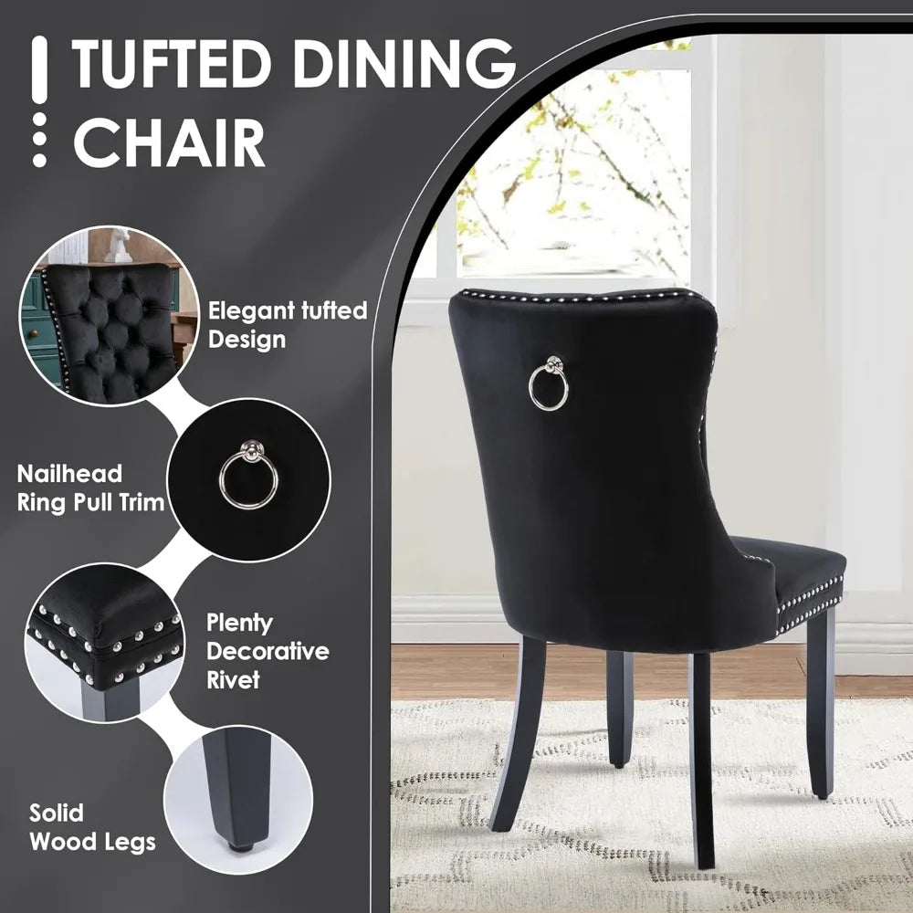 Elegant Circular Glass Top Dining Set for 4
