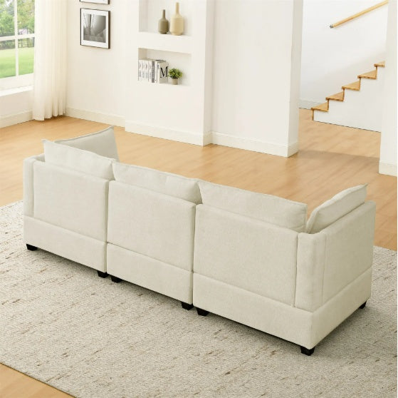 Comfy Cloud Sectional Sleeper w/Throw Pillows