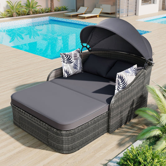 Outdoor Sunbed w/ Canopy