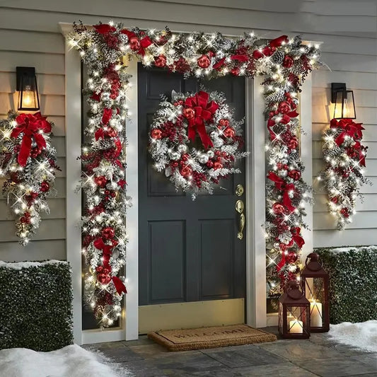 Flocking Garland Christmas Decoration