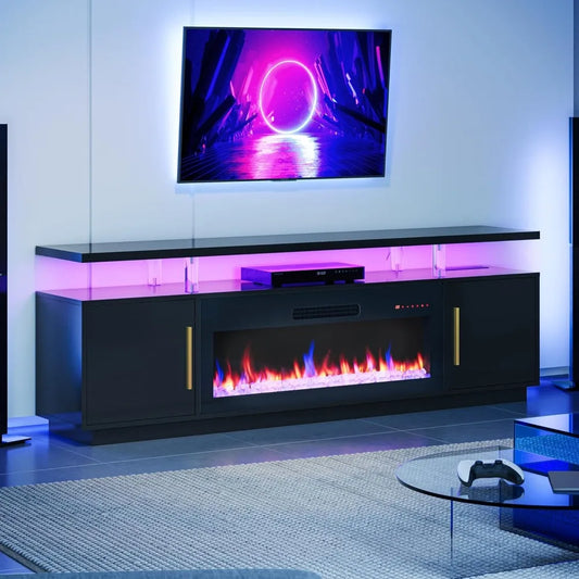 79"  Entertainment Center with 42" Electric Fireplace